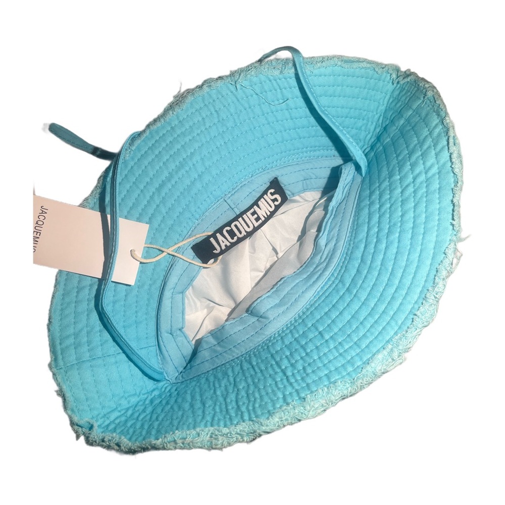 Jacquemus Turquoise Blue Bucket Hat / Silver accents - Picture 2 of 4